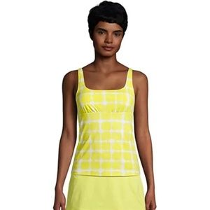 NWT! Lands End Tankini Square Neck, Underwire,  Swim Top Size 16